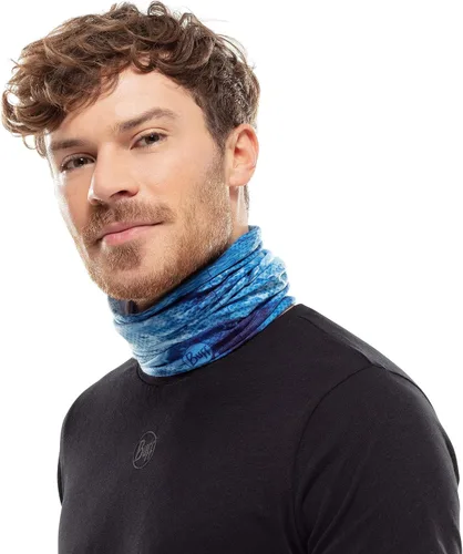 Vista 2 de BUFF Adult CoolNet UV Neck Gaiter, Headband & Winter Neck Warmer, Ski Mask & Face Shield, Balaclava, Black & Blue, One