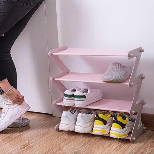 Vista 8 de 2 paquetes de zapateros pequeños ensamblables que pueden contener 8-12 pares de zapateros para niños para entrada, armario, dormitorio de los niños