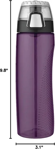 Vista 2 de Thermos Tritan botella de hidratación con medidor, 24 onzas, Púrpura profundo