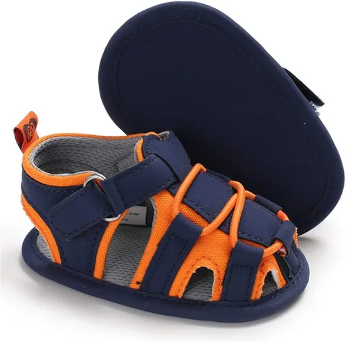 Vista 3 de HsdsBebe Sandalias de playa de verano para bebés, niños y niñas, transpirables, atléticas, antideslizantes, suela suave, zapatos de cuna para recién