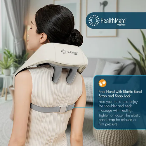 Vista 5 de HEALTHMATE IN9532 Masajeador de hombros y cuello para aliviar el dolor de tejido profundo 6D Shiatsu cuello y hombro con calor recargable