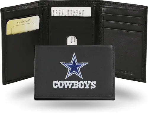 Vista 17 de Rico Industries NFL Football Embroidered Tri-fold Wallet
