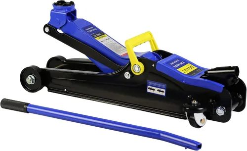Vista 7 de LKTART Gato hidráulico de piso de 2 toneladas de bajo perfil para automóvil con rango de elevación de pistón único 3.3"-15.2