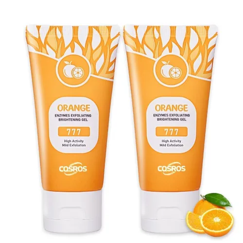 Vista 8 de 2 unidades de gel exfoliante naranja para la piel de la cara y el cuerpo, exfoliante hidratante de limpieza profunda, gel exfoliante de naranja