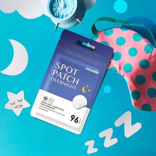 Vista 7 de AVARELLE Parches de espinillas para la cara Good Night Acné Cover Hidrocoloide con aceite de árbol de té Tratamiento de manchas de acné