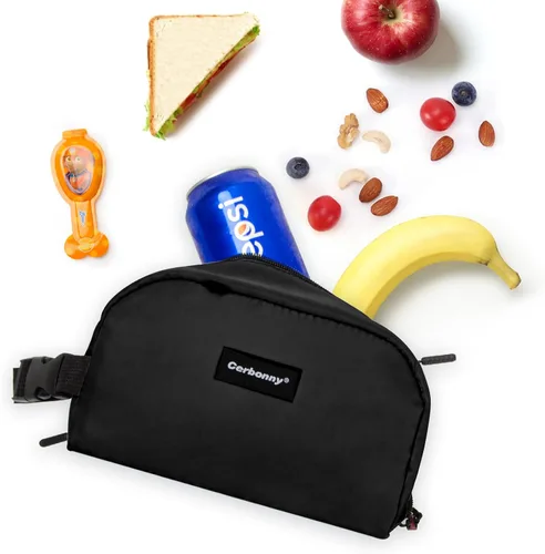 Vista 4 de Cerbonny Pequeña bolsa refrigeradora, bolsa de almuerzo congelable para niños y adultos, pequeña bolsa aislada, mini bolsa portátil para aperitivos