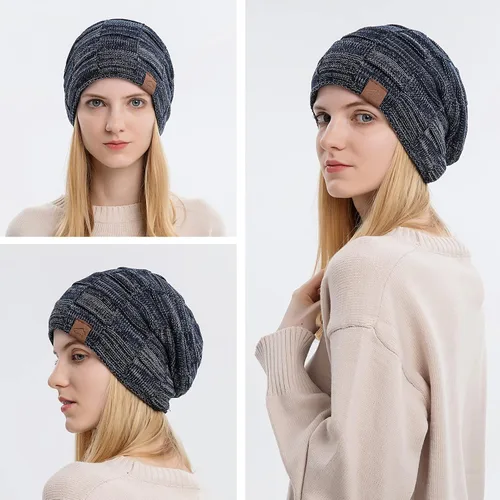 Vista 3 de Gajaous Unisex Winter Beanie Hat,Slouchy Knit Beanie for Women, Fleece Lined Beanies for Guys Men,Warm Hats for Cold Weather