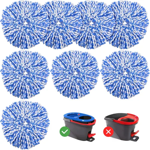 Vista 11 de Cabezal de repuesto para trapeador giratorio compatible con el sistema O Ceda EasyWring de 1 tanque, 2 cabezales de trapeador giratorio