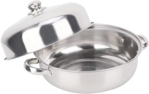 Vista 5 de Bollos de vapor Horno 28CM Acero inoxidable sola capa Stockpot Hotpot Vaporizador de alimentos Olla Utensilios de cocina Cocina doméstica