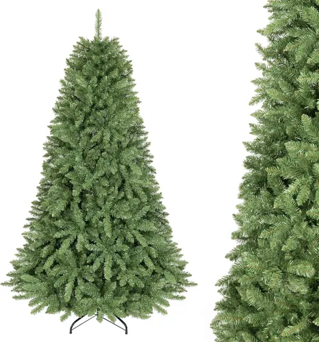 Vista 15 de GOFLAME Árbol de Navidad artificial de 4 pies con soporte de metal plegable
