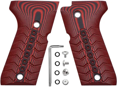Vista 5 de Guuun Empuñaduras G10 para Beretta 92/96 Compacto, Textura Mecánica OPS Negro