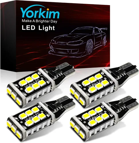 Vista 16 de Yorkim - Bombilla LED 194 ámbar, libre de error Canbus, 3-SMD 2835, T10 ámbar para interior, para luz de techo, mapa, puerta, cortesía, matrícula
