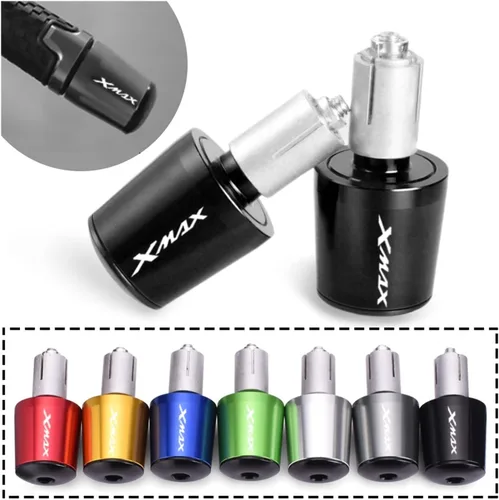 Vista 3 de 7/8" 22mm Motorcycle Handlebar Ends Handle Bar Grips Plugs Caps for Xmax 125 250 300 400 XMAX300 XMAX400 XMAX250 XMAX125 (Color : Black)