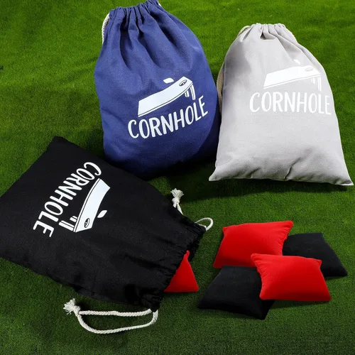 Vista 6 de Berlune 3 piezas de Cornhole Bean Bag Tote Estuche de transporte portátil para bolsas de cornhole, accesorios de cornhole para regulación, bolsas
