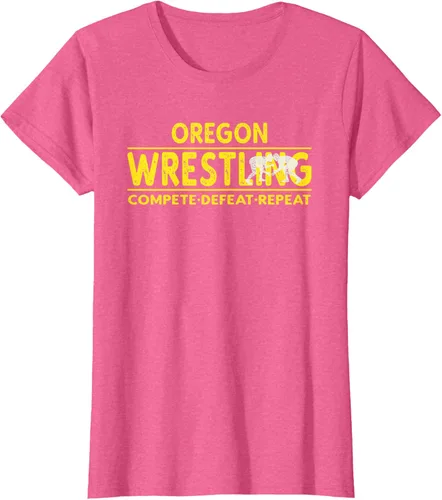 Vista 67 de Oregon Wrestling - Camiseta para competir, derrota, repetir