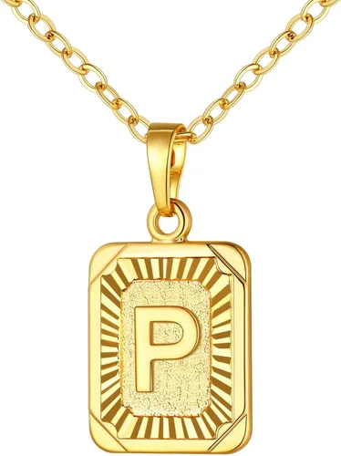 Vista 24 de U7 Initial Necklaces for Women a. Oro