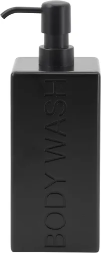 Vista 20 de Dispensador rectangular de resina para baño, champú y acondicionador de baño, botella de lavado corporal, diseño moderno de bomba recargable Gris