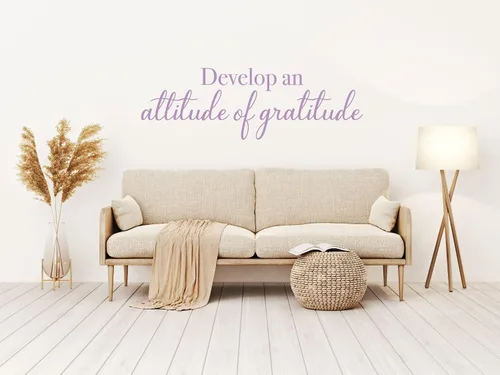 Vista 9 de Calcomanía de vinilo para pared, diseño de agradecimiento con frase inspiradora, decoración para el hogar o la iglesia para dormitorio, sala