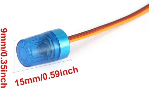 Vista 6 de 2 luces LED ultra brillantes de policía, lámpara estroboscópica de flash giratorio, 5 modos para 1/8 1/10 1/14 RC coche extinción de incendios