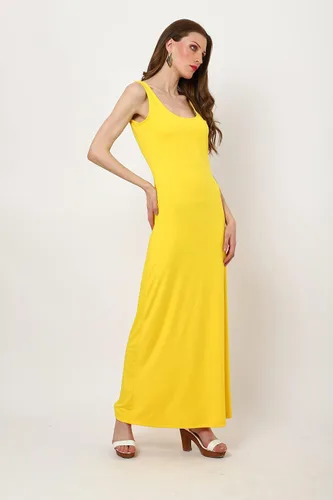 Vista 2 de Miss Lavish London Vestido largo largo de playa sin mangas de verano sin mangas para mujer
