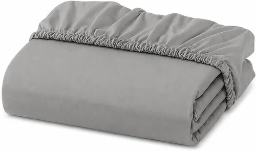 Vista 20 de Sábana bajera ajustable de lujo suave de 600 hilos, 100% algodón egipcio, sábana bajera ajustable individual con elástico alrededor, se adapta a