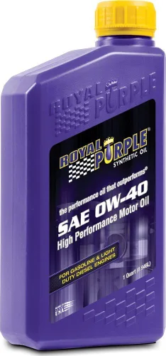 Vista 4 de Royal Purple SAE 0W-40 aceite sintético para motor de alto rendimiento, licenciado por API