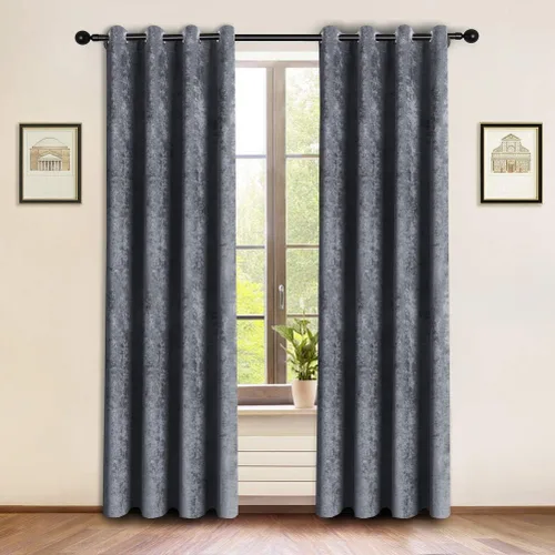 Vista 26 de ELKCA Cortinas de doble cara de felpilla para ventana de cocina, 52x18, bolsillo para barra, cenefa color beige para sala de estar, paquete de 1