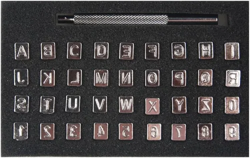 Vista 9 de OWDEN Kit profesional de herramientas de estampado de números de 10 piezas (3/4 de pulgada, 0.748 in de alto) para artesanía de cuero, herramienta
