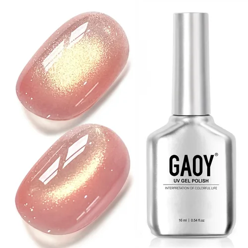 Vista 23 de GAOY Esmalte de uñas de gel Brown Cat Eye, 4629 azul ámbar, 0.5 fl oz Ámbar azul