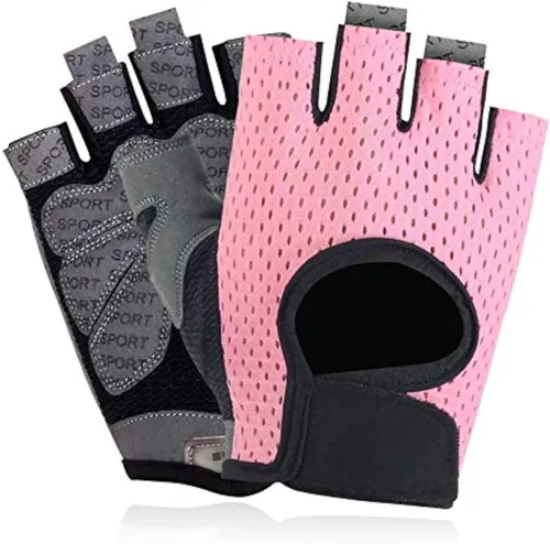 Vista 5 de Workout Gloves Breathable Non-Slip Silica Gel Grip Exercise Gloves for Men Women Weightlifting Yoga Dumbbell Bodybuilding