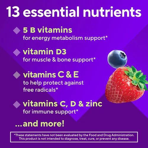 Vista 4 de Vitafusion Gomitas multivitamínicas para hombre sin azúcar 90 vitaminas