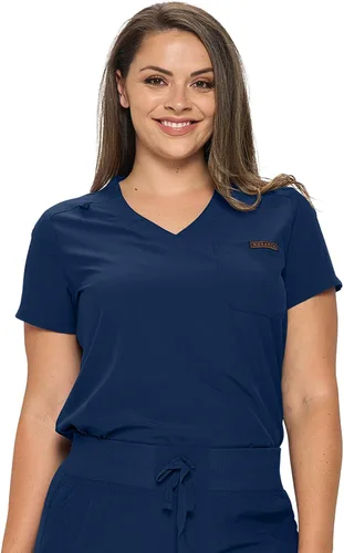Vista 2 de Camiseta médica para mujer con un bolsillo para mujer