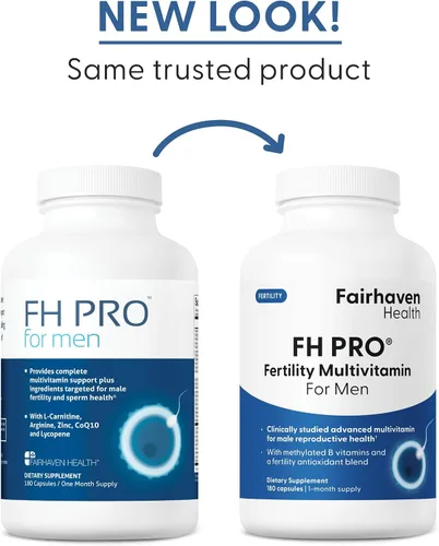 Vista 9 de Fairhaven Health FH Pro para Hombres Suplementos para la fertilidad prenatal de grado prémium clínicamente estudiados para hombres Suplementos