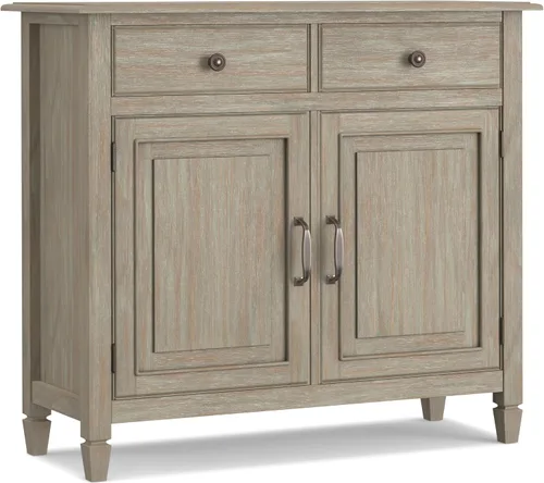 Vista 30 de SIMPLIHOME Connaught - Armario de madera maciza de 60 pulgadas de ancho, color negro