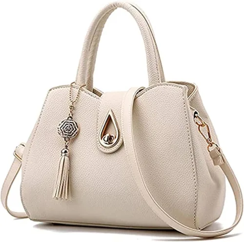 Vista 13 de Pahajim Bolso de cuero sintético para mujer, con asa superior, cartera de dama, elegante, para trabajo, ataché, bolsa de mano Medium structured