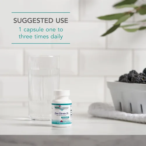 Vista 5 de NutriCology Citrato de zinc - Proporciona 25 mg de citrato de zinc - Apoya la respuesta inmune, la salud cognitiva y la función celular - 60