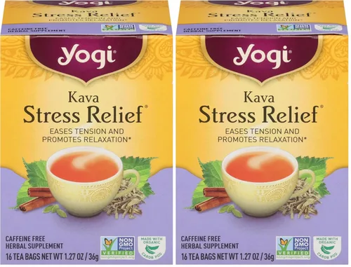 Vista 7 de Té kava de alivio del estrés de Yogi Tea Co, 16 bolsitas
