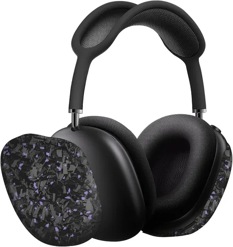 Vista 13 de MONOCARBON Funda de fibra de carbono real para AirPods Max (2024/2020), cubierta protectora de grado militar para auriculares Apple Max, único Azul