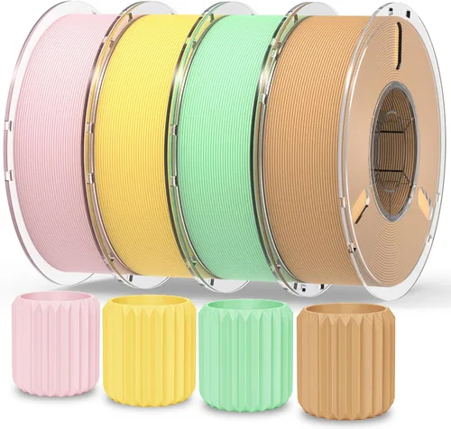 Vista 47 de Silk Rainbow 3D Printer Filament 1.75mm Multi-Color PLA Filament Fast Color Change Candy Color 3D Printing Filament, 1kg Spool Color caramelo