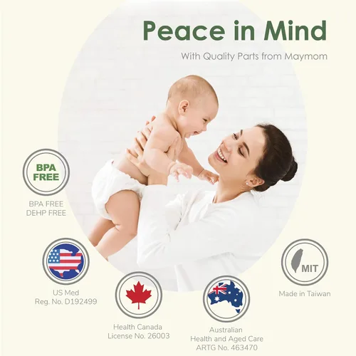 Vista 2 de Maymom Inserto de brida de 0.512 in compatible con Medela PersonalFit 0.945 in Flex, Elvie Single/Double Electric, Elvie Stride 0.945 in Wearable