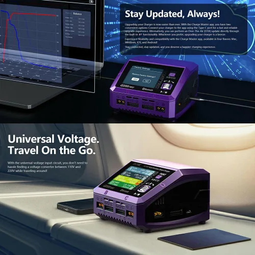 Vista 8 de Cargador inteligente multifunción GoolRC Q200neo AC/DC, cargador de batería Lipo