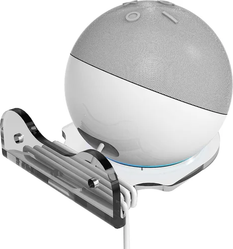 Vista 4 de Soporte de montaje en pared para Amazon Echo Dot 1/2/3/4/4/5th, cable de almacenamiento, accesorios para altavoces