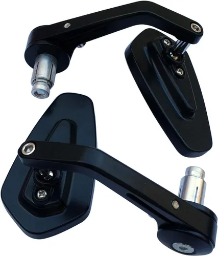 Vista 2 de 1 Pair Motorcycle Black CNC Arrow Handlebar Bar Mirrors Compatible for 2016 Kawasaki Ninja H2R