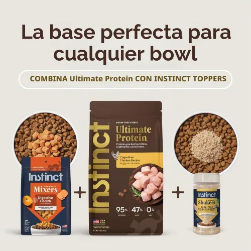 Vista 5 de Instinct Ultimate Protein - Receta de pollo sin granos, comida seca natural para gatos, bolsa de 4 libras