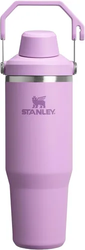 Vista 5 de Stanley IceFlow 2.0 - Vaso de flujo rápido con asa, 30 onzas, tapa de boquilla angular con rosca, botella de agua a prueba de fugas, acero Frost