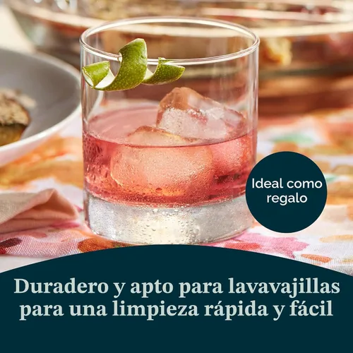 Vista 6 de Libbey 917CD Juego de 12 vasos de rocas con base pesada, vasos de vidrio con líneas simples, elegante juego de vasos estilo antiguo para whisky