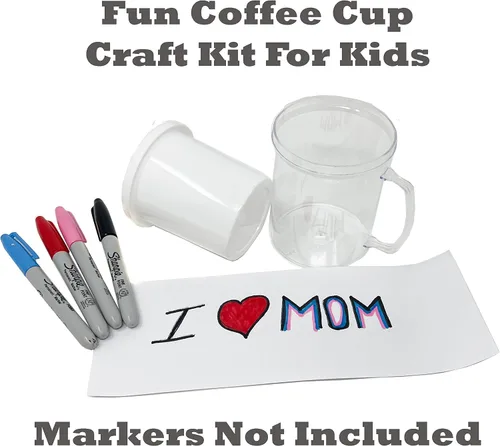 Vista 2 de Podzly 12 tazas de café personalizadas para bricolaje, taza de café blanca reutilizable para bebidas frías y calientes, diseño y personalización