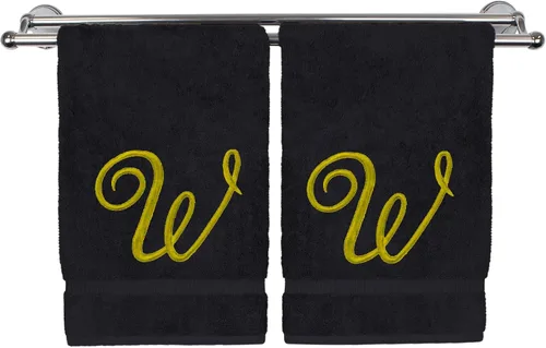 Vista 169 de Toalla de mano con monograma, regalo personalizado, 16 x 30 pulgadas, extra absorbente, 100% algodón turco, acabado de rizo suave, para baño, cocina