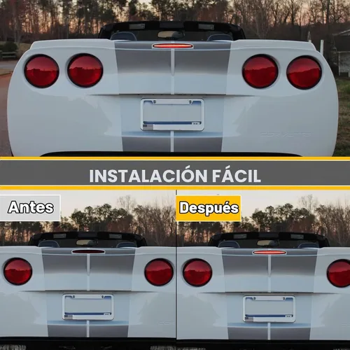 Vista 4 de Tercera tercera luz de freno LED compatible con Corvette C6 2005-2013, luz trasera estroboscópica de estilo F1, luz trasera central de montaje alto
