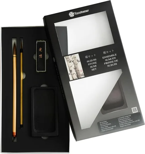 Vista 3 de Yasutomo Suzuri Stone Sumi Set (SWS600)